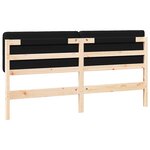 vidaXL Tête de lit capitonnée Marron et Noir 200 cm Pin massif