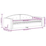 vidaXL Lit de jour avec matelas vert foncé 90x200 cm velours