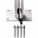 vidaXL Douche de jardin avec base marron 225 cm Acier inoxydable