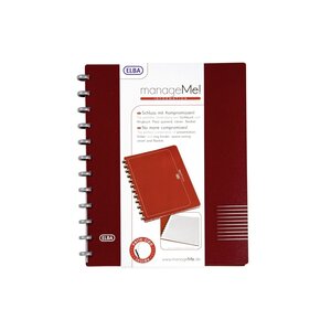 vario-zipp Protège document à anneaux manageMe! A4 25 poches Bordeaux ELBA