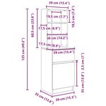 vidaXL Table de chevet chêne sonoma 39x35x125 cm bois d’ingénierie