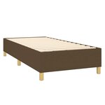 vidaXL Sommier à lattes de lit matelas LED Marron foncé 90x190cm Tissu