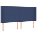 vidaXL Sommier à lattes de lit avec matelas Bleu 200x200 cm Tissu