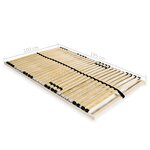 vidaXL Sommier à lattes sans matelas avec 28 lattes 7 zones 100x200 cm
