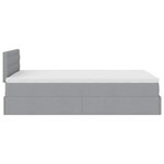 vidaXL Lit ottoman avec matelas gris clair 120x190 cm tissu