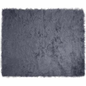 vidaXL Tapis en Peau de Mouton Synthétique Anthracite 200 x 280 cm