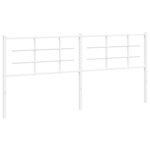 vidaXL Tête de lit de remplacement métal blanc 200 cm