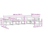 vidaXL Ensemble de canapés d'extérieur 6 pc Blanc et noir