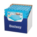 Bestway bâche de sol de piscine 9 pcs 50 x 50 cm bleu 14352