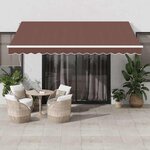 vidaXL Auvent rétractable automatique marron 400x300 cm