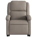 vidaXL Fauteuil inclinable de massage Taupe Tissu