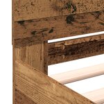 vidaXL Cadre de lit avec tête de lit - Bois ancien - 180 x 200 cm