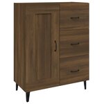 vidaXL Buffet Chêne marron 69 5x34x90 cm Bois d'ingénierie