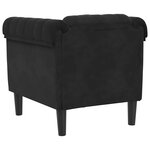 vidaXL Fauteuil noir velours