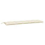 vidaXL Coussin de banc de jardin crème 180x50x7 cm tissu oxford