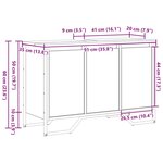 vidaXL Cabinet Sous Évier Autre avec porte Bois Ancien 91 x 35 x 60 cm