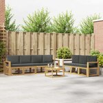 vidaXL Ensemble de canapés d'extérieur 7 pc