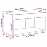 vidaXL Meuble TV Chêne artisanal 60 x 30 x 30 cm Bois d'ingénierie