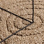 vidaXL Tapis de surface Rond Moiré HUARTE Naturel Ø 120 CM Polyester