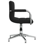 vidaXL Chaise pivotante de salle à manger Noir Tissu