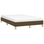 vidaXL Cadre de lit sans matelas marron foncé 120x190 cm tissu