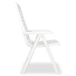 vidaXL lot de 2 Chaises inclinables de jardin Plastique Blanc