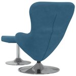 vidaXL Fauteuil œuf 2 Pièces Bleu 63 x 73 x 90 cm Velours