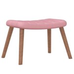vidaXL Chaise à bascule avec repose-pied Rose Velours