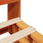 vidaXL Lit bibliothèque sans matelas cire marron 140x190cm bois massif