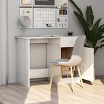 vidaXL Bureau Blanc brillant 100x50x76 cm Bois d’ingénierie