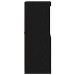Buffet vidaXL avec lumières LED Chêne Noir 60x37x100 cm