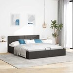 vidaXL Cadre de lit à rangement hydraulique sans matelas 160x200 cm