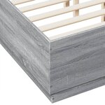 vidaXL Cadre de lit sans matelas sonoma gris 135x190 cm