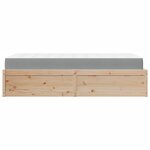 vidaXL Lit avec matelas 90x200 cm bois massif de pin