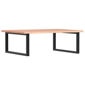 vidaXL Étagère de vasque murale acier et bois de chêne massif