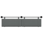 vidaXL Tête de lit suspendue Gris foncé Tissu