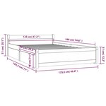 vidaXL Cadre de lit avec tiroirs 120x190 cm Petit double