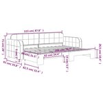 vidaXL Lit de jour avec gigogne sans matelas gris foncé 80x200 cm