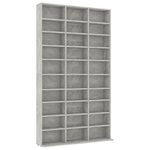 vidaXL Armoire à CD Gris béton 102x16x177 5 cm Bois d'ingénierie