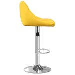 vidaXL Tabouret de bar Jaune moutarde Velours