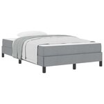 vidaXL Lit à ressorts avec matelas Gris clair 120 x 190 cm tissu
