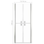 vidaXL Porte de douche ESG transparent 76x190 cm