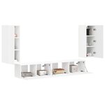 vidaXL Ensemble meuble TV 4 Pièces Blanc Bois d'ingénierie