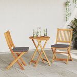vidaXL Ensemble bistro de jardin 3 pièces - Bois d'acacia massif