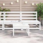 vidaXL Canapés centraux de jardin 2 Pièces blanc bois de pin massif