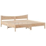 vidaXL Cadre de lit avec tête de lit 200x200 cm Bois de pin massif