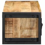 vidaXL Meuble TV 100x30x25 cm bois massif de manguier brut