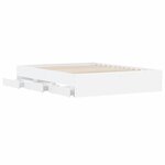 vidaXL Cadre de lit avec tiroirs blanc 140x190cm bois d'ingénierie