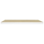 vidaXL Étagères flottantes 4 Pièces chêne et blanc 80x23 5x3 8 cm MDF