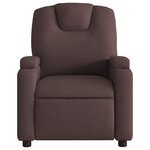 vidaXL Fauteuil inclinable Marron foncé Tissu